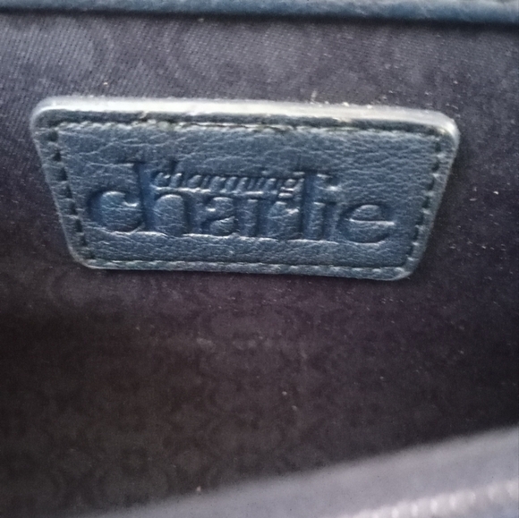 Charming Charlie Snap Closure Blue Faux Leather Clutch Purse - Picture 5 of 14